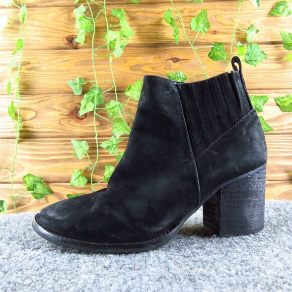 Blondo‎ Women's Ankle Boots Black Leather Sz 5.5 Medium Used 2025 - Picture 1 of 6